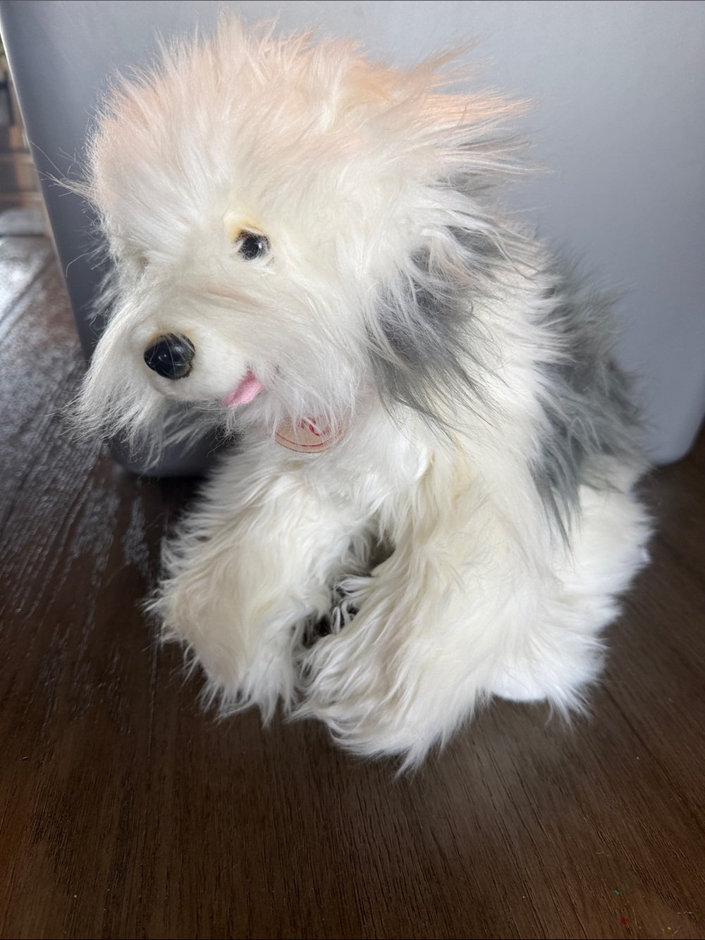 FAO white grey English Sheep Dog plushie stuff animal